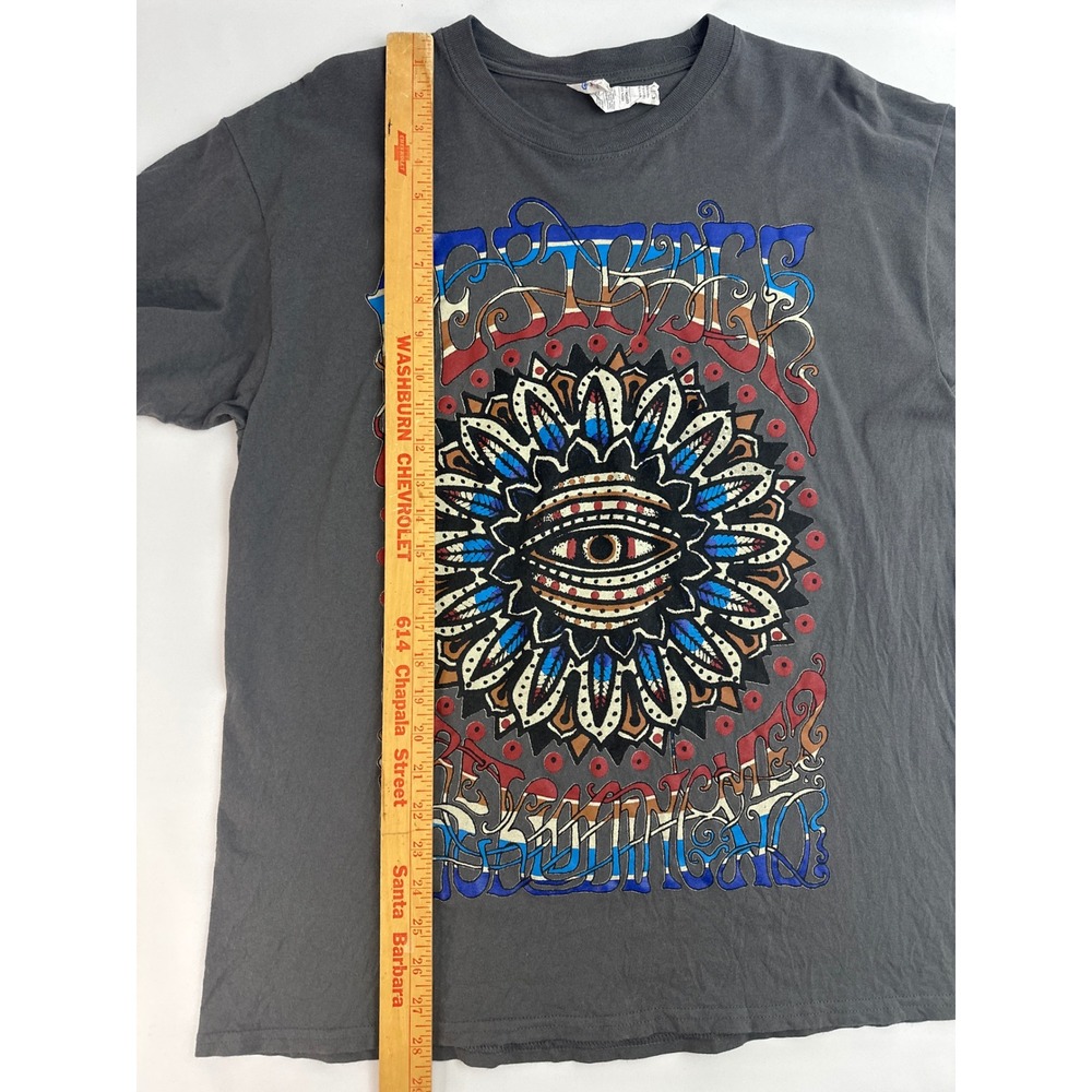 Gildan All Seeing Eye Graphic Print T-Shirt Men's Large Gray Cotton Casual - Picture 6 of 7